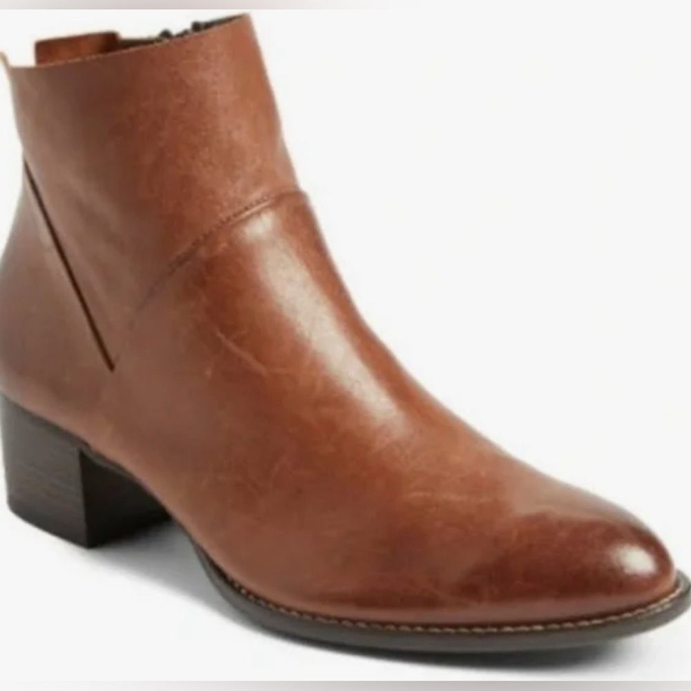 Paul Green Chestnut Leather Boots